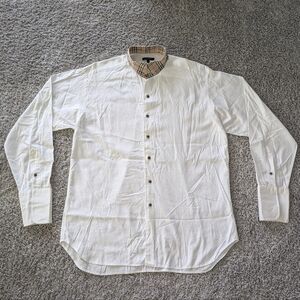 Burberry London Men's Cotton Knit Dress Shirt Men's Button Down shirt